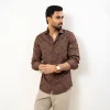 Infinity Men’s Brown Color Ultra Slim Fit Casual Shirt